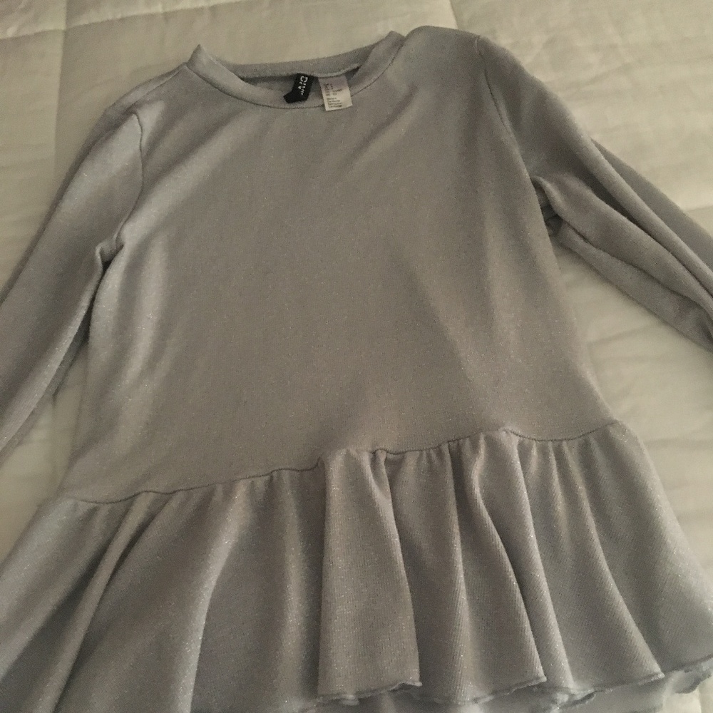 cute sheer long sleeve with peplum